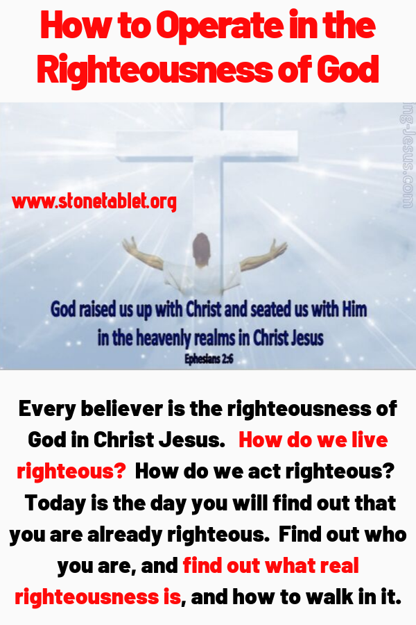 How to Operate in the Righteousness of God